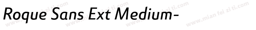 Roque Sans Ext Medium字体转换